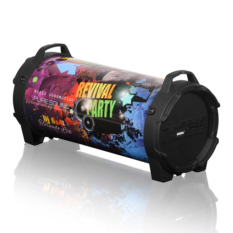 Drum Design Bluetooth Speaker with FM Radio