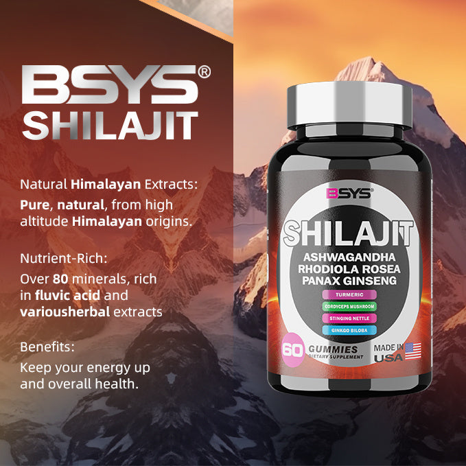 BSYS 8IN1 SHILAJIT GUMMIES 60'S