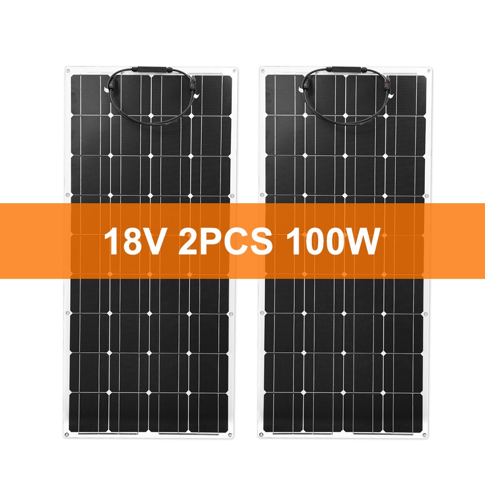 100W Monocrystalline Flexible Solar Panels